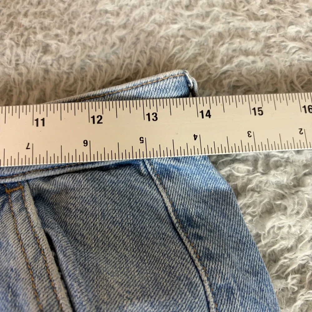 American Eagle Highest Rise 90s Boyfriend Carpenter Jeans Light Wash Blue Size 6